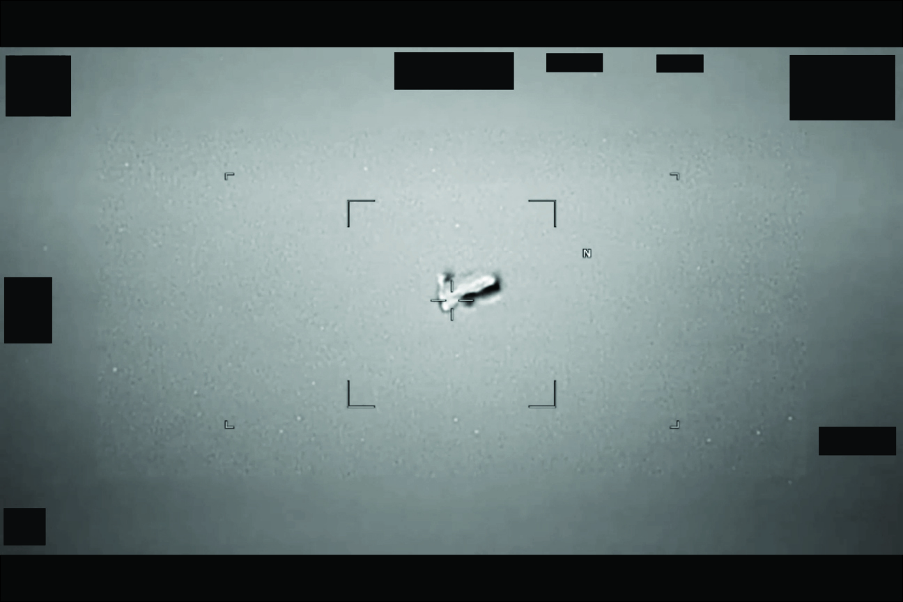 Pentagon image cited in CBN coverage of a football-shaped UAP near Japan