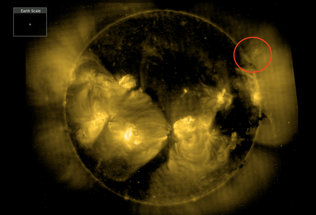 Second source-provided solar image from UFO Sightings Daily